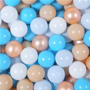 Kids Ball Pit Balls,100 Crush Proof Blue Play Balls for Baby Toddler Ball Pit